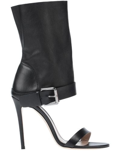 Deimille Black Leather Sandals