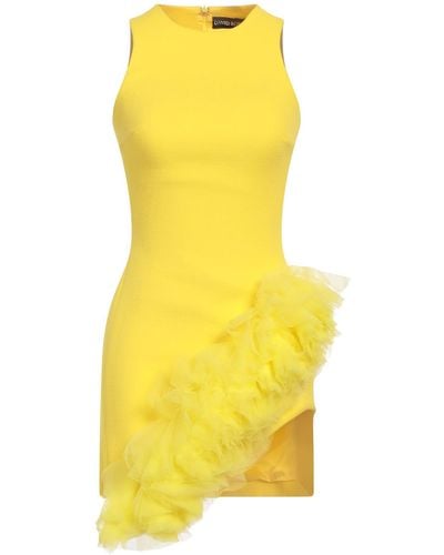 David Koma Mini Dress Virgin Wool - Yellow