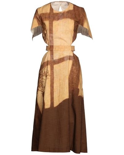 Fendi Midi Dress Cotton - Brown