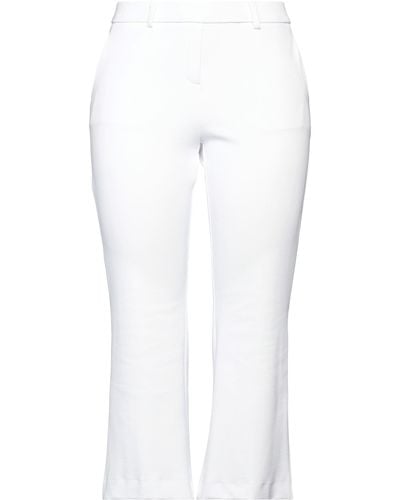 Seductive Cropped Trousers - White