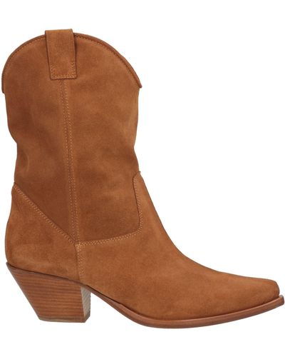 Lemarè Tan Ankle Boots Leather - Brown