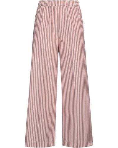 TRUE NYC Burgundy Trousers Cotton, Polyester - Pink