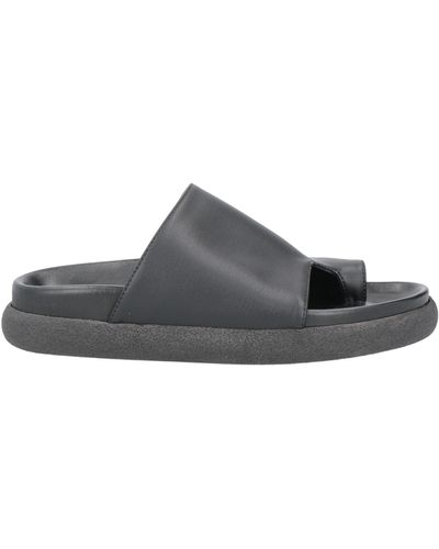 Antica Cuoieria Thong Sandal - Grey