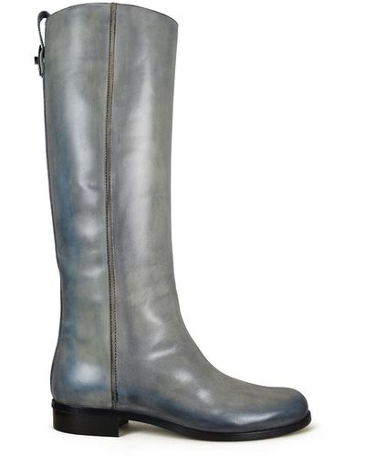 Fendi Botas de cuero gris - Azul