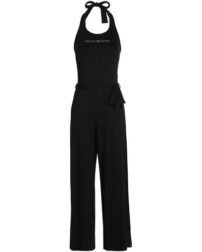 Emporio Armani Ladies Knit Jumpsuit Cover-Up Viscose, Elastane - Black