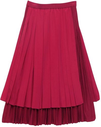 Agnona 3/4 Length Skirt - Red
