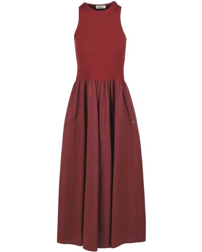 Ottod'Ame Robe midi - Rouge