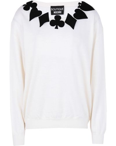 Boutique Moschino Pullover - Blanc