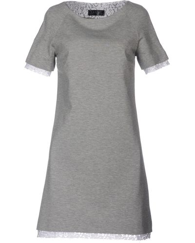 Satine Label Short Dress - Gray