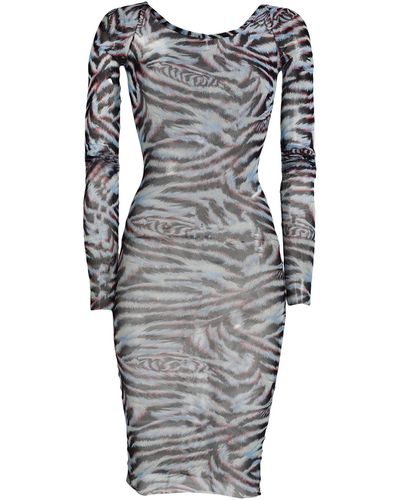 Missoni Slate Midi Dress Polyamide - Gray