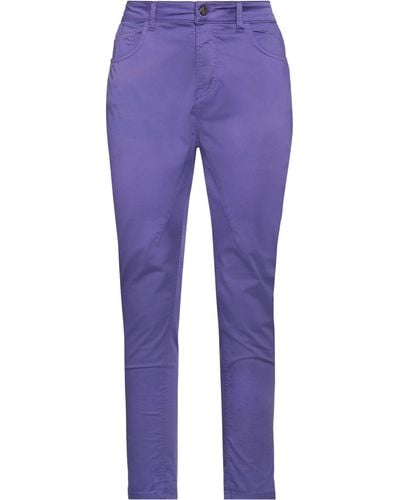Manila Grace Pants Polyamide, Cotton, Elastane - Purple