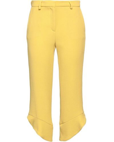 L'Autre Chose Cropped Trousers - Yellow