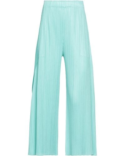 Pleats Please Issey Miyake Cropped Pants - Blue