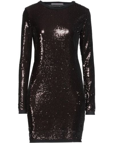 19.70 Nineteen Seventy Bronze Mini Dress Polyester - Black