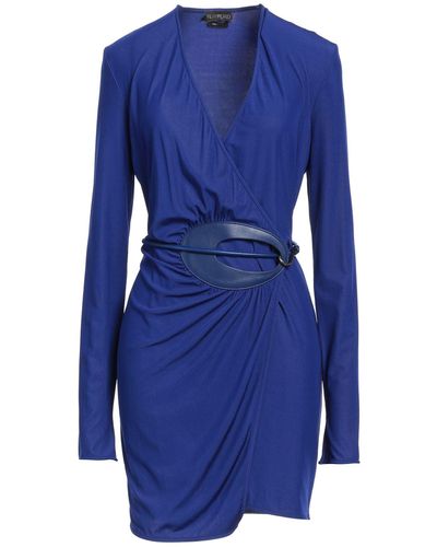 Tom Ford Mini Dress Viscose, Polyamide, Elastane, Lambskin - Blue