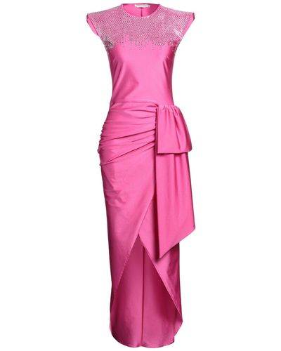 House of Amen Fuchsia Midi Dress Polyamide, Elastane, Glass - Pink