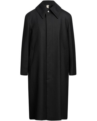 sunflower Overcoat & Trench Coat Polyester, Wool, Elastane - Black