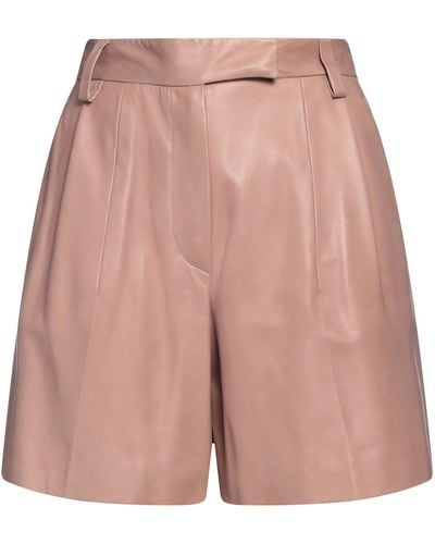 Brunello Cucinelli Blush Shorts & Bermuda Shorts Soft Leather - Pink