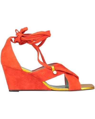 Paola D'arcano Thong Sandal - Red