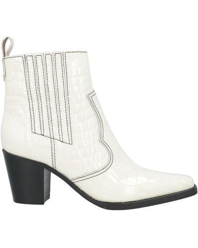 Ganni Ankle Boots - White