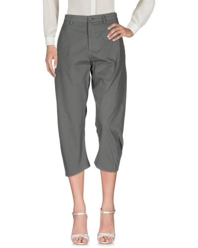 European Culture Cropped Trousers - Grey