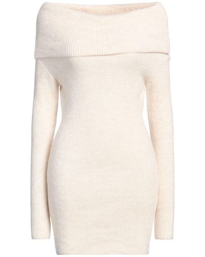 Akep Cream Mini Dress Acrylic, Polyamide, Viscose, Wool - Natural