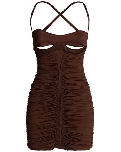 Mugler Mini Dress - Brown