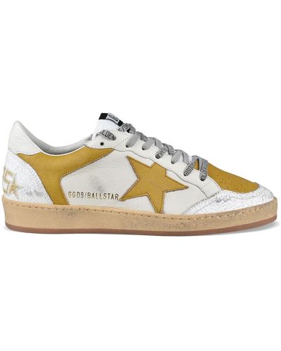Golden Goose Ballstar Leder Sneakers - Mettallic