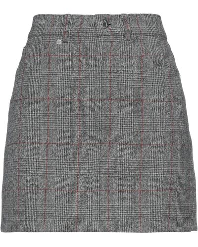 Helmut Lang Steel Mini Skirt Virgin Wool - Gray