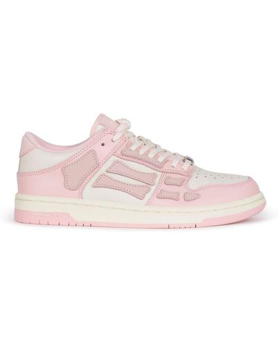 Amiri Zapatillas Skel Top de piel - Rosa