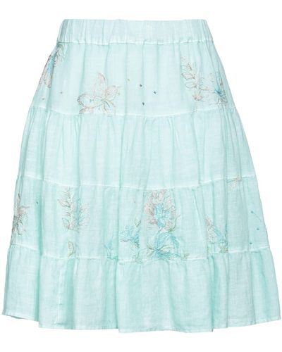 120% Lino Mini Skirt - Blue