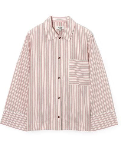 COS Striped Cotton Pyjama Set - Pink