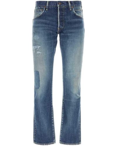 Visvim Pantaloni Jeans - Blu