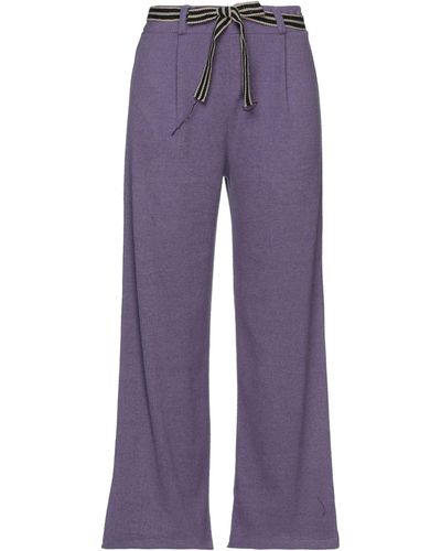 EBARRITO Light Pants Polyester, Viscose, Elastane - Purple