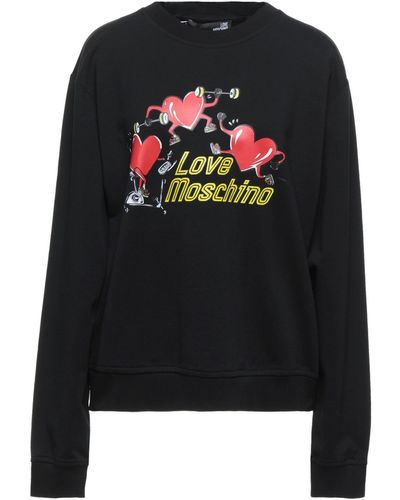 Love Moschino Sweatshirt Cotton, Elastane - Black
