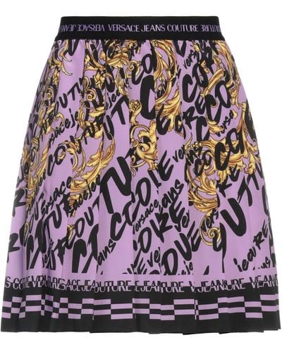 Versace Lilac Mini Skirt Polyester - Purple