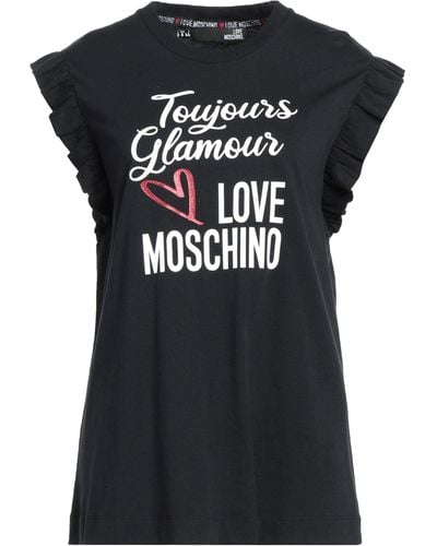 Love Moschino Camiseta - Negro