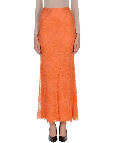 Alberta Ferretti Maxi Skirt - Orange