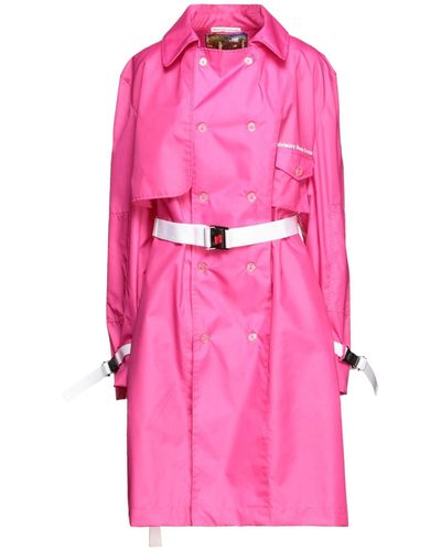 Advisory Board Crystals Overcoat & Trench Coat - Pink