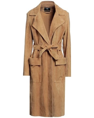 7 For All Mankind Overcoat & Trench Coat - Natural