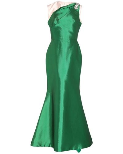 Reem Acra Long Dress - Green