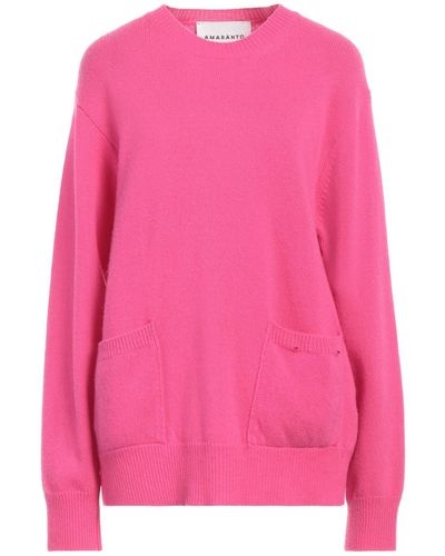 Amaranto Fuchsia Sweater Wool - Pink