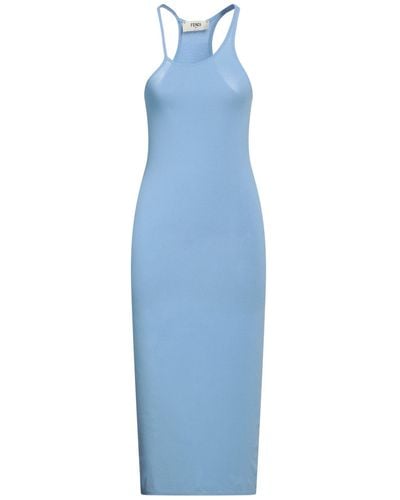 Fendi Midi-Kleid - Blau