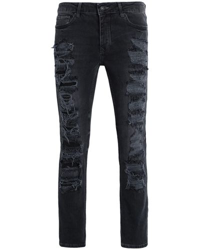 Topman black ripped jeans sales