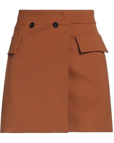 BCBG Maxazaria XXS Size Brown Mini Skirt with Gold Sequin Embellishments