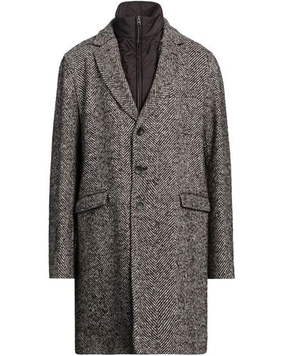 Herno Dark Coat Recycled Wool, Acrylic, Polyamide, Polyester, Alpaca Wool - Gray