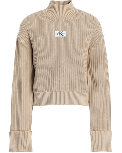 Calvin Klein Rollkragenpullover - Natur