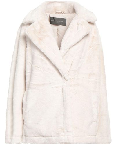 French Connection Teddy Coat - Natural