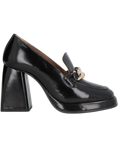Emanuélle Vee Loafers Soft Leather - Black