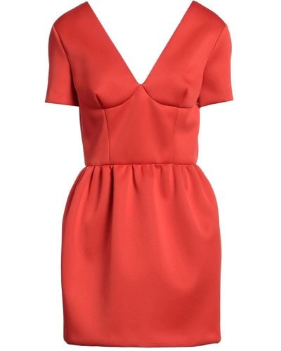 MSGM Tomato Mini Dress Polyester, Polyurethane - Red